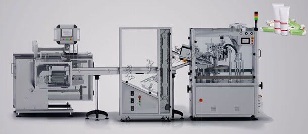 軟管自動灌裝封尾裝盒生產線,全自動軟管灌裝生產線