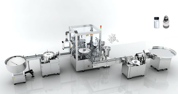 滴眼液理瓶灌裝貼標生產線,全自動滴眼液灌裝生產線
