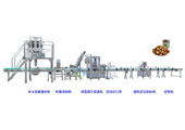 顆粒稱重灌裝旋蓋貼標生產線