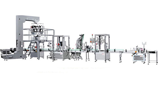 瓶裝葡萄干稱重灌裝生產(chǎn)線,全自動(dòng)堅(jiān)果灌裝生產(chǎn)線