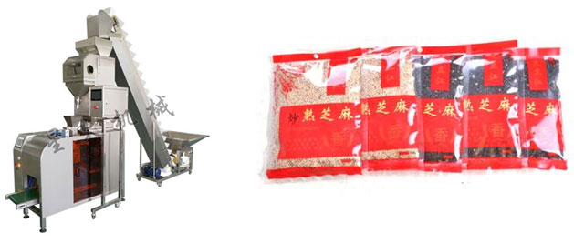 袋裝炒熟芝麻包裝機樣品展示