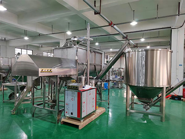 藕粉包裝生產線自動化設備實拍圖