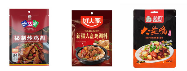 >大盤雞醬料包裝生產線-醬料包裝生產線生產樣品圖