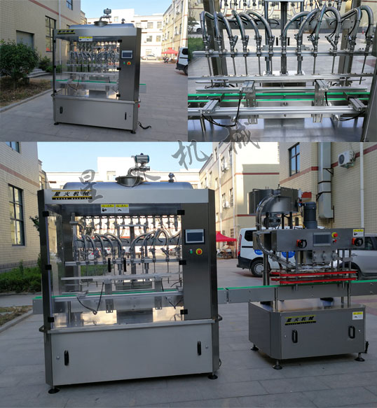 >洗潔精灌裝生產(chǎn)線-洗潔精自動化灌裝線設(shè)備實拍圖