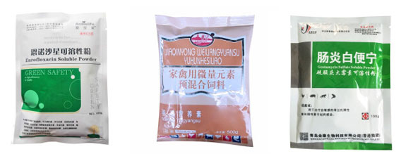 >獸藥粉劑自動化包裝生產線-全自動獸藥粉劑包裝生產設備生產樣品圖