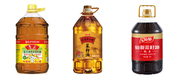 >大型菜籽油灌裝生產線-菜籽油自動化灌裝設備生產樣品圖