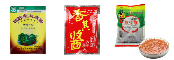 >黃豆醬自動包裝生產線-全套黃豆醬包裝設備生產樣品圖