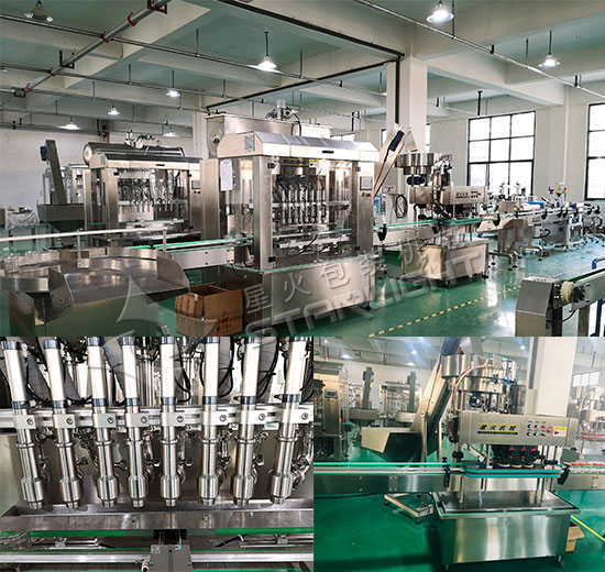 大型花生油灌裝生產線-全自動花生油灌裝機設備實拍圖