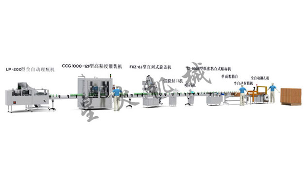 3000瓶/小時防爆防腐灌裝生產線,懸浮劑灌裝生產線