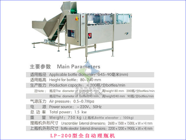 LP-200型全自動(dòng)理瓶機(jī)