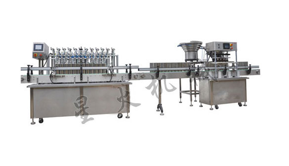 十二頭自動液體灌裝生產線,爽膚水液體灌裝流水線